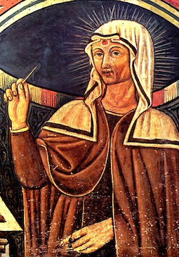 Détail du sarcophage de Sainte Rita (1457) Basilique de Cascia (Italie)